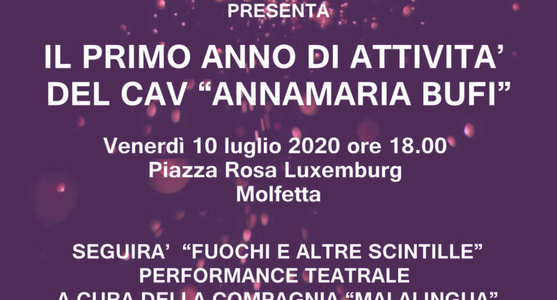 1 anno di attività cav AnnaMaria Bufi