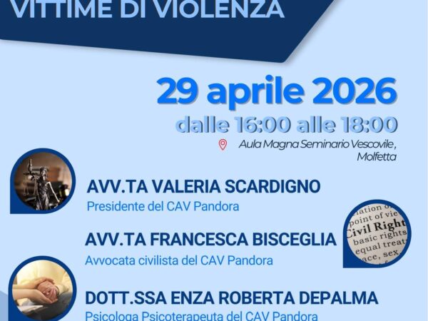 OLTRE LA VIOLENZA: DIRITTI, PROTEZIONE E RINASCITA – 29 aprile 2026